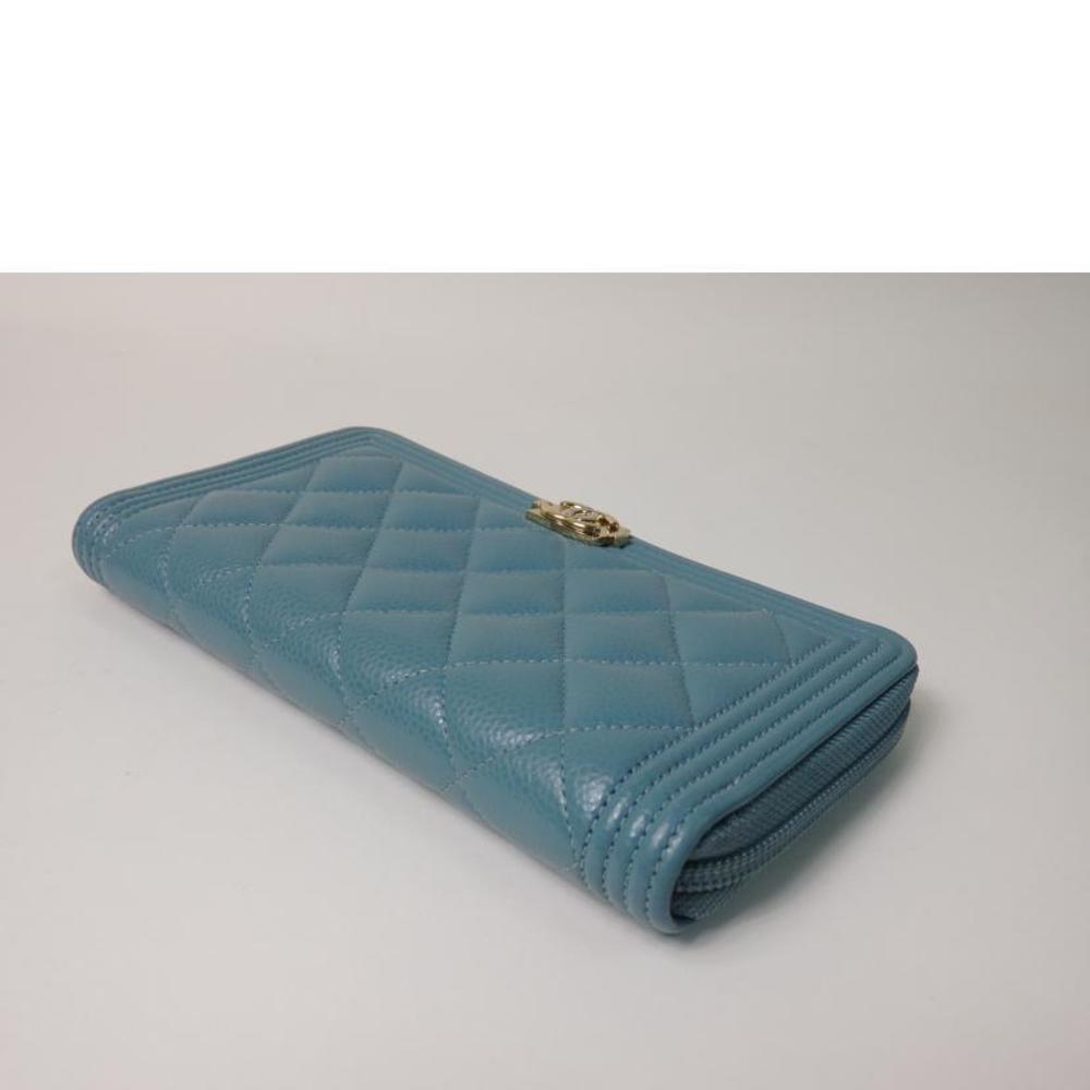 Chanel Wallet Round Bag Caviar Blue